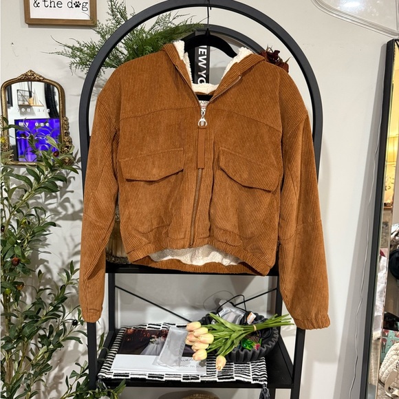 Ashley By 26 International Tan Corduroy Utility Jacket - Picture 1 of 7